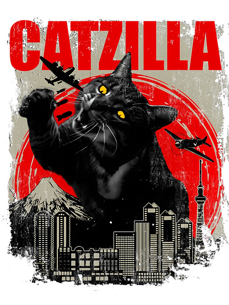 Catzilla - Funny Cat Lover Kitten Kitty Short Sleeve 	 Small by suntochaufei
