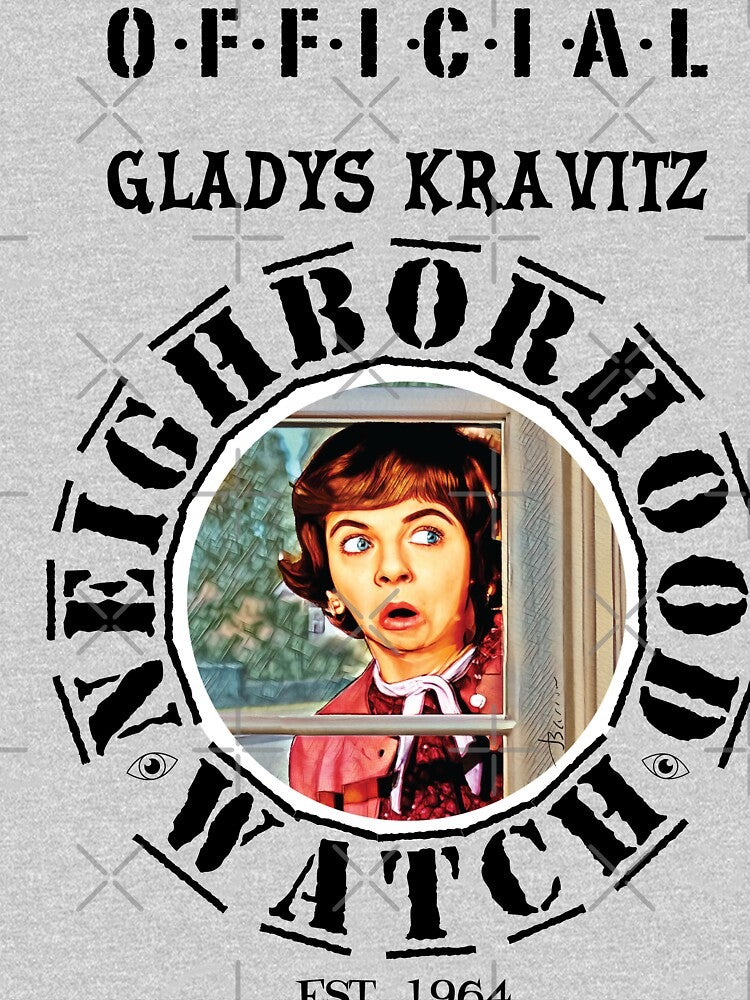 "OFFICIAL" Gladys Kravitz Neighborhood Watch - Whimsical Bewitched Fan Art by Voodoo Catdaddy