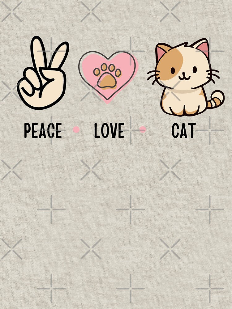 Peace . Love . Cat  introverted cat lover by Zah-Doodles