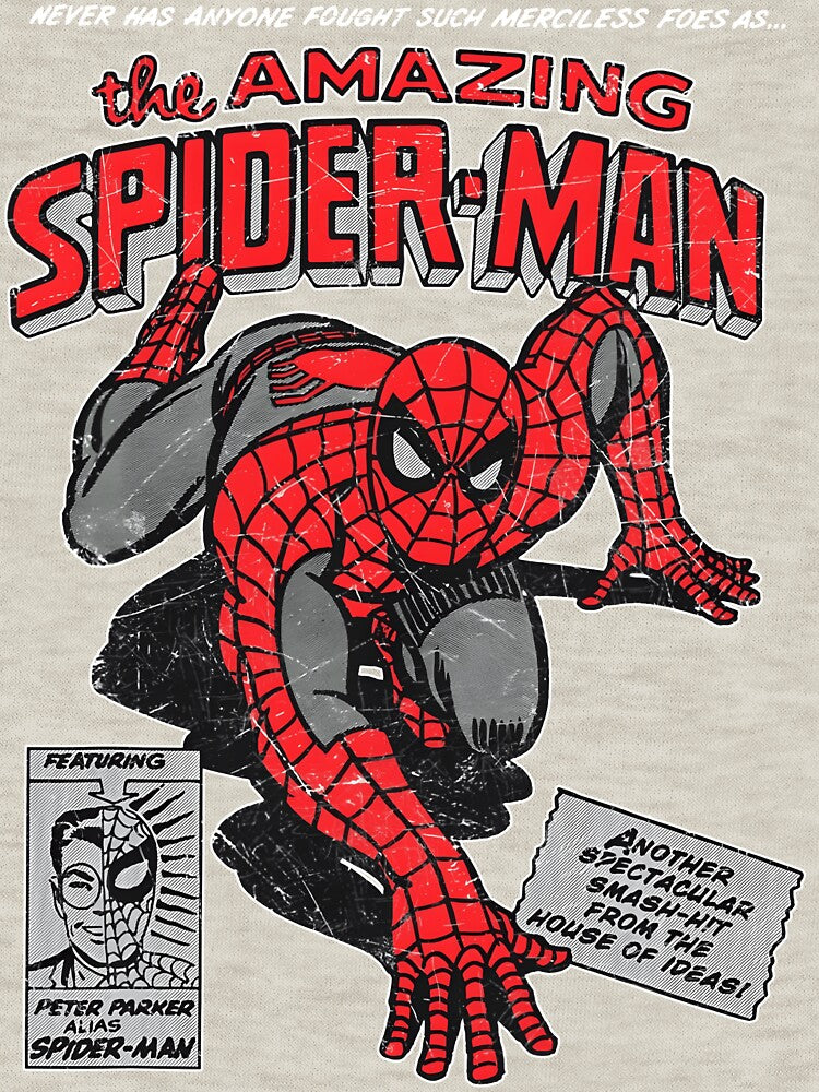Amazing Web Hero Vintage Comic Style Action Superhero Retro Classic T Shirt by kittens2doggy