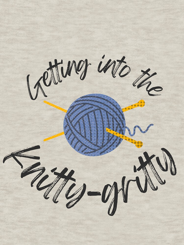 getting into the knitty gritty yarn pun by 442b
