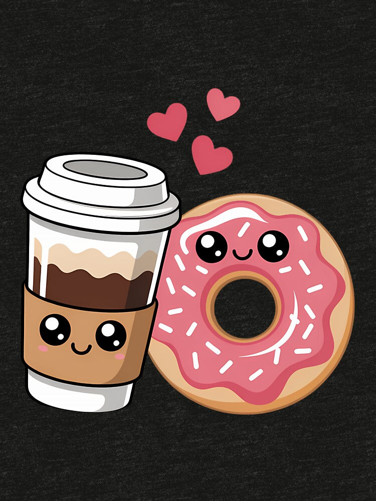 Coffee And Donut Matching Couple Kawaii by TrinaEspinoza