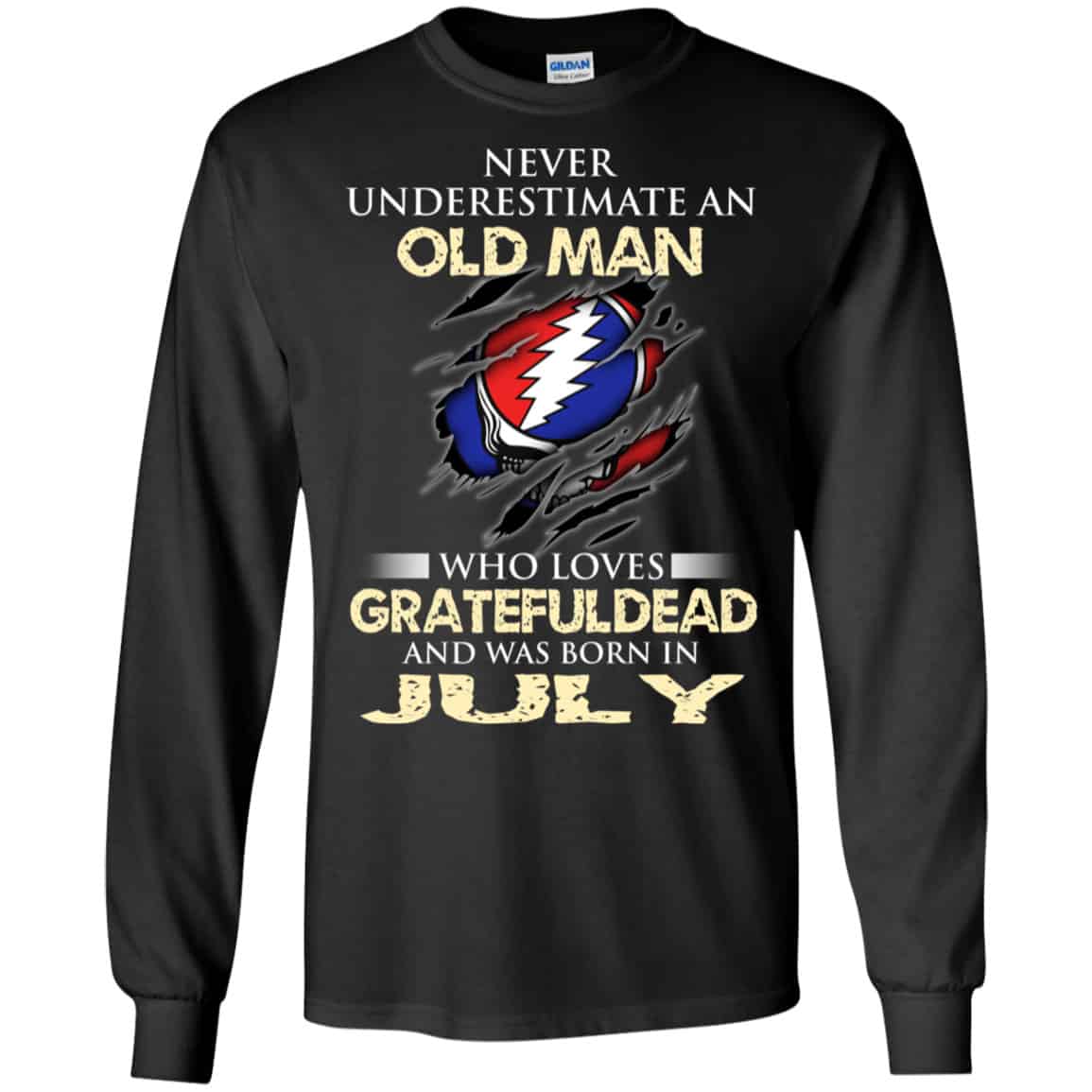 An Old Man Who Loves Grateful Dead And Was Born In July Shirt, Hoodie, Tank