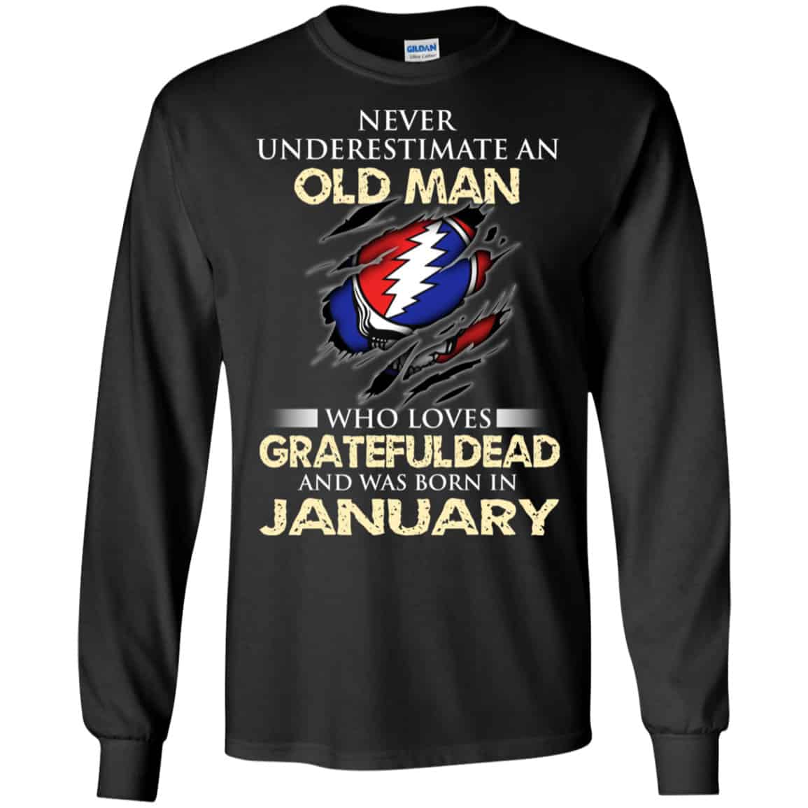 An Old Man Who Loves Grateful Dead And Was Born In January Shirt, Hoodie, Tank