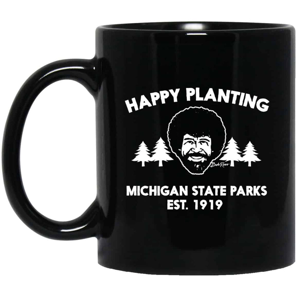 Bob Ross Happy Planting Michigane State Parks DNR Mug