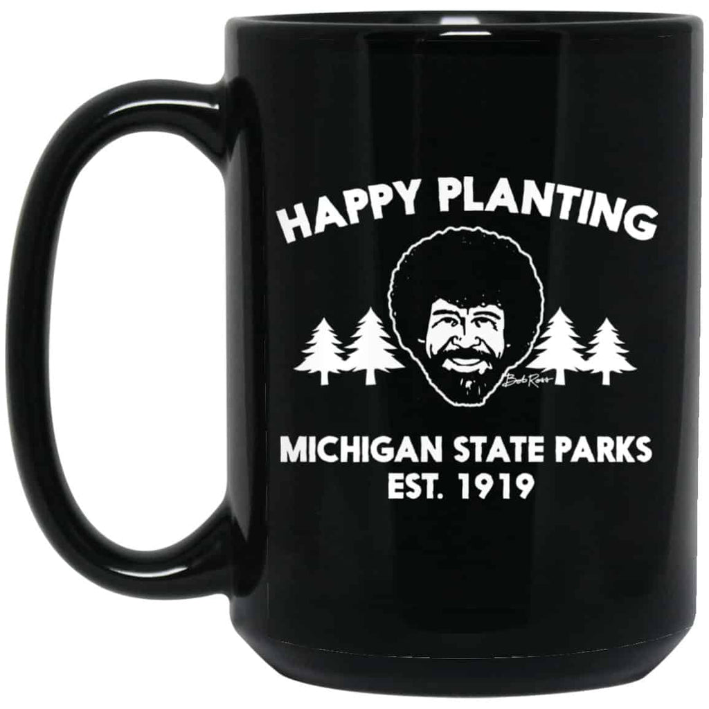 Bob Ross Happy Planting Michigane State Parks DNR Mug