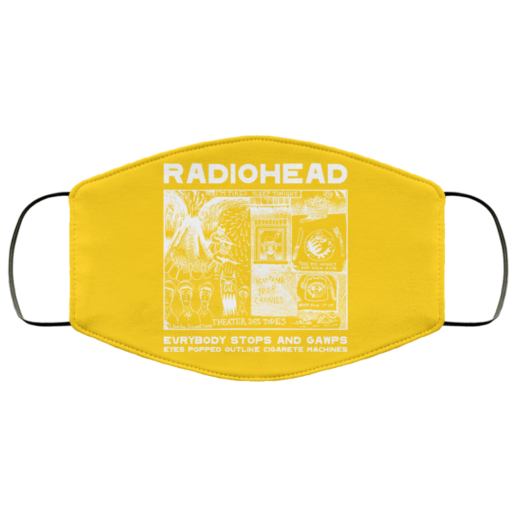 Radiohead Evrybody Stops And Gawps Eyes Popped Outlike Cigarete Machines Face Mask