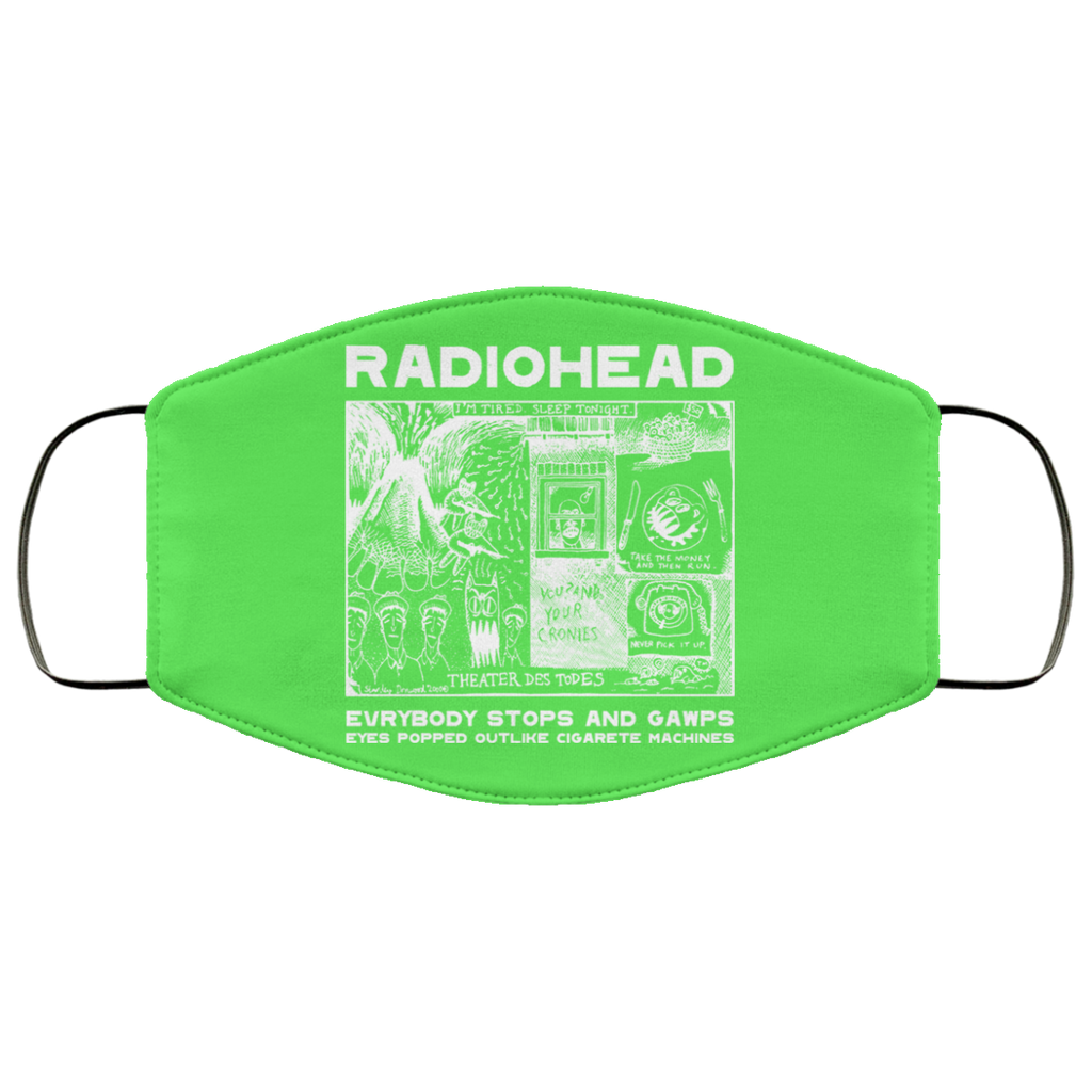 Radiohead Evrybody Stops And Gawps Eyes Popped Outlike Cigarete Machines Face Mask
