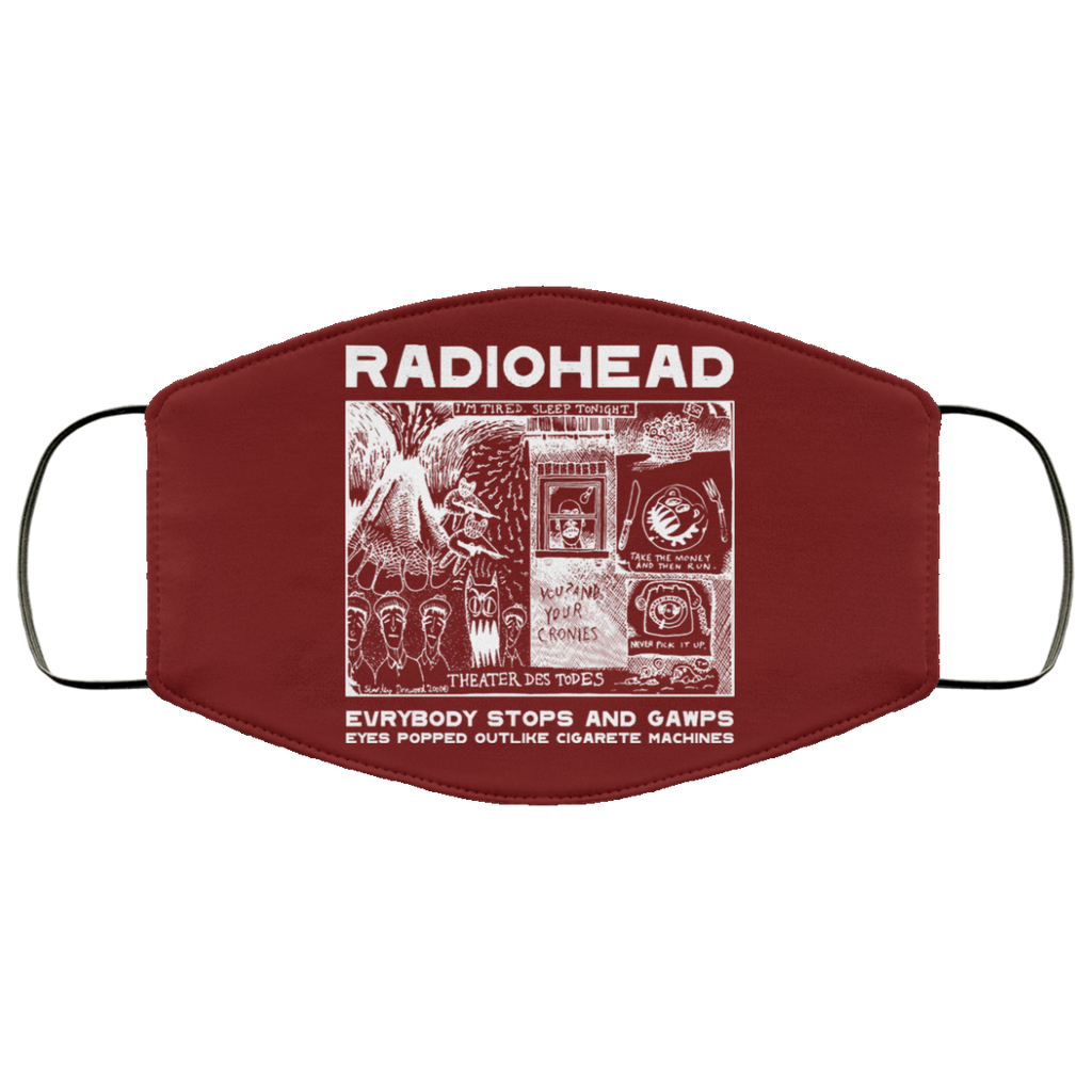 Radiohead Evrybody Stops And Gawps Eyes Popped Outlike Cigarete Machines Face Mask