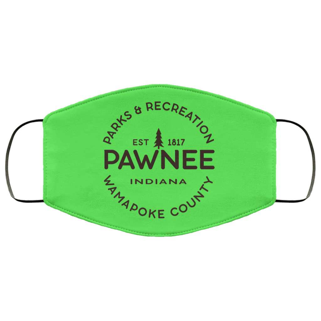Parks & Recreation Pawnee Indiana 1817 Wamapoke Country Face Mask