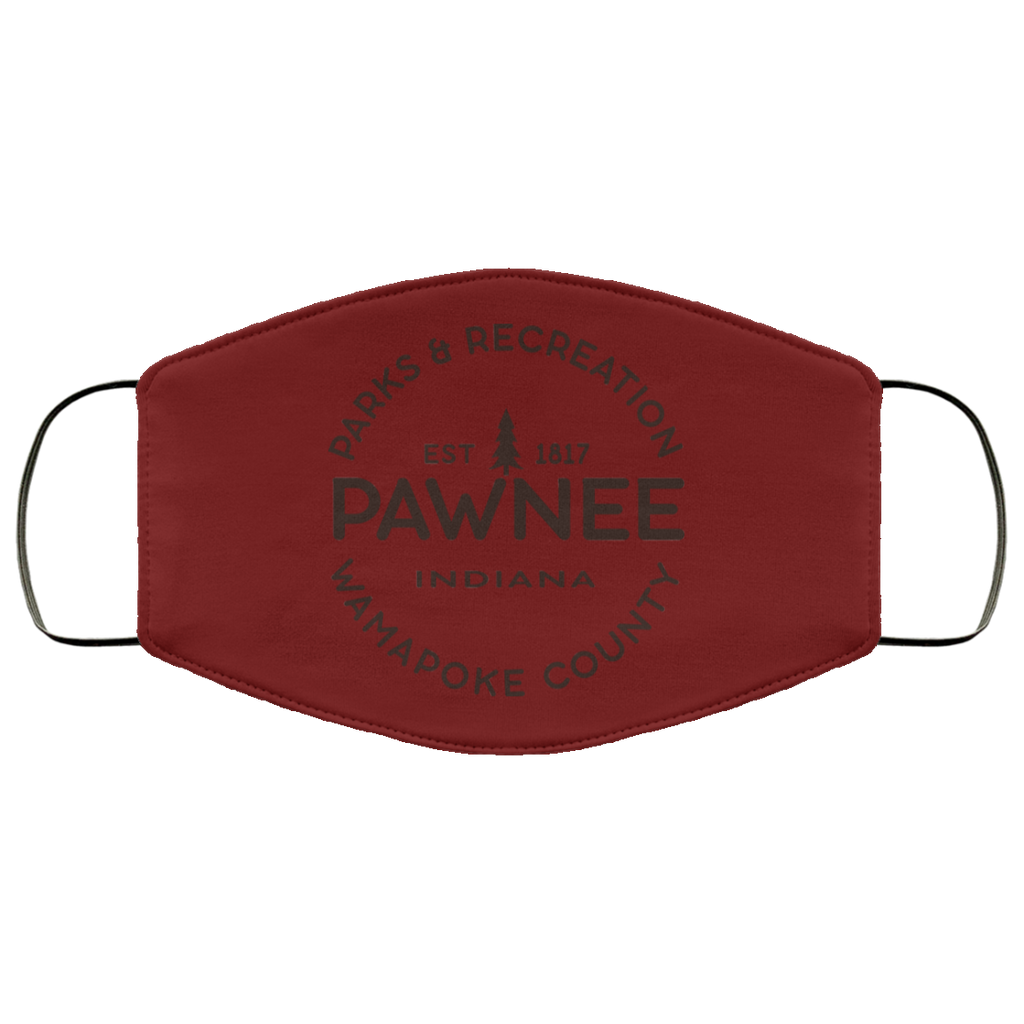 Parks & Recreation Pawnee Indiana 1817 Wamapoke Country Face Mask