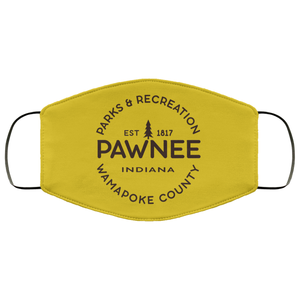 Parks & Recreation Pawnee Indiana 1817 Wamapoke Country Face Mask