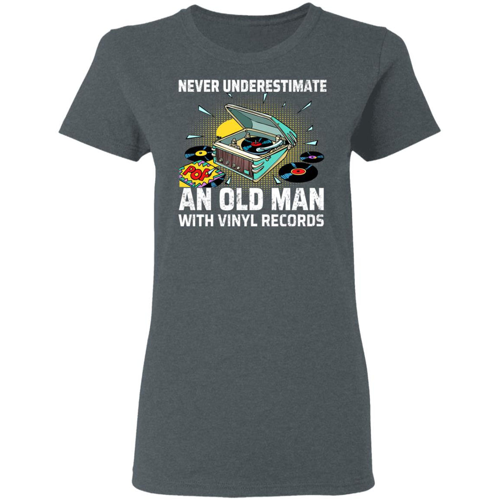 Never Underestimate An Old Man With Vinyl Records Shirt, Hoodie, Tank