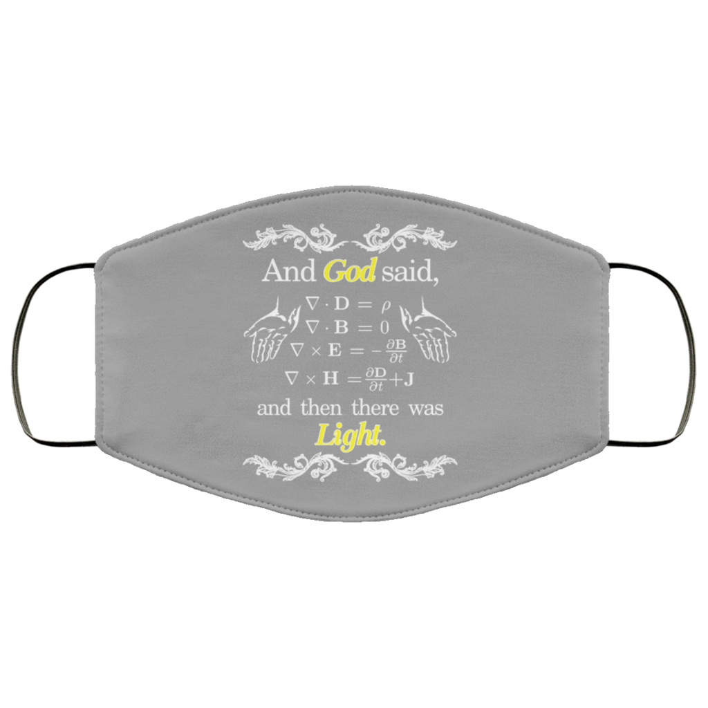 God Said Maxwell Equations Christian Physics Nerd Face Mask