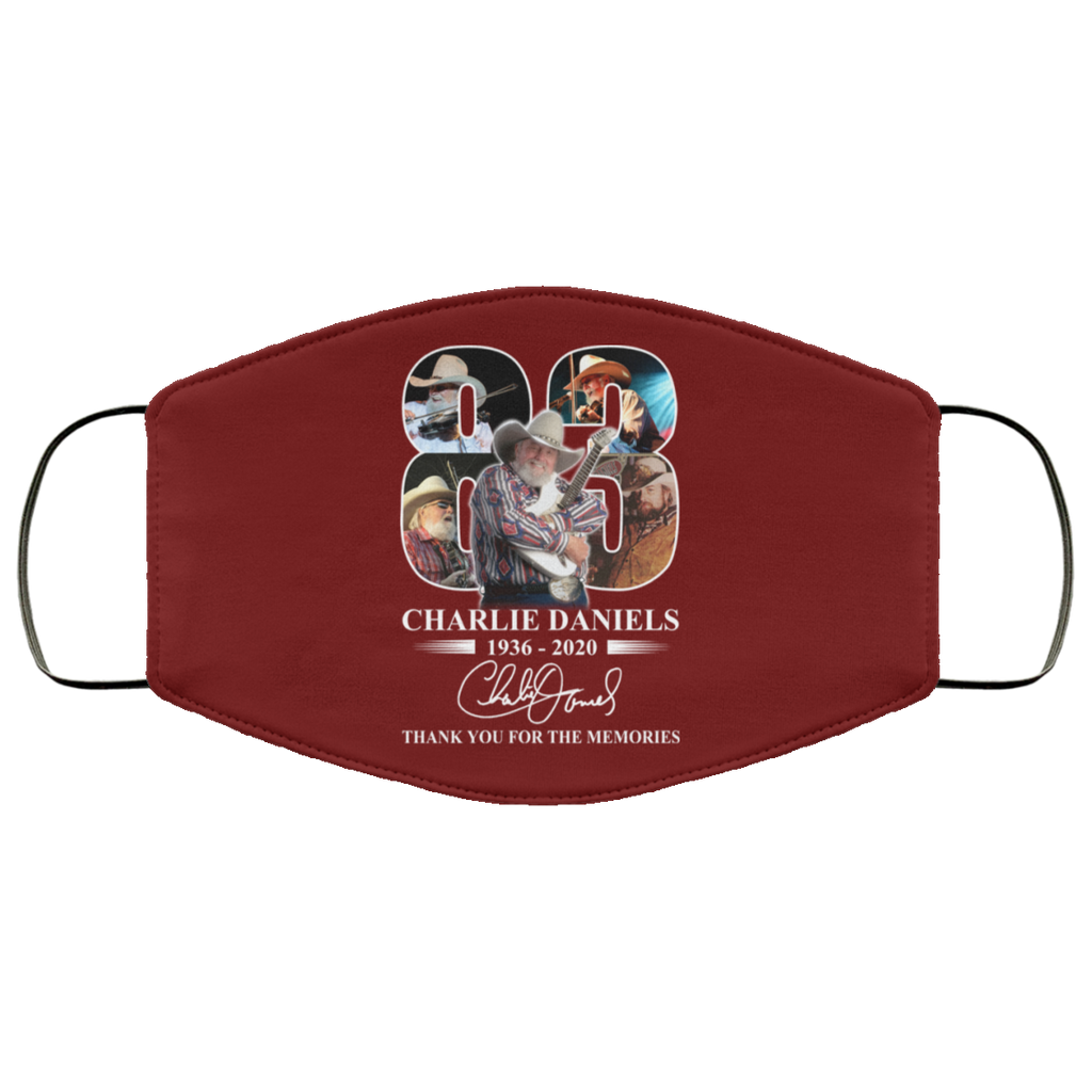 Remembering Charlie Daniels 1936 2020 Face Mask