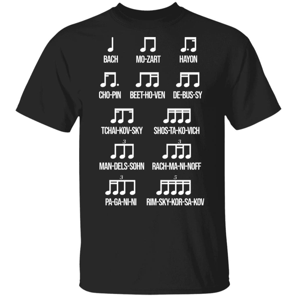 Composer Rhythm Music Gift Bach Mozart Beethoven Chopin Camiseta Shirt, Hoodie, Tank