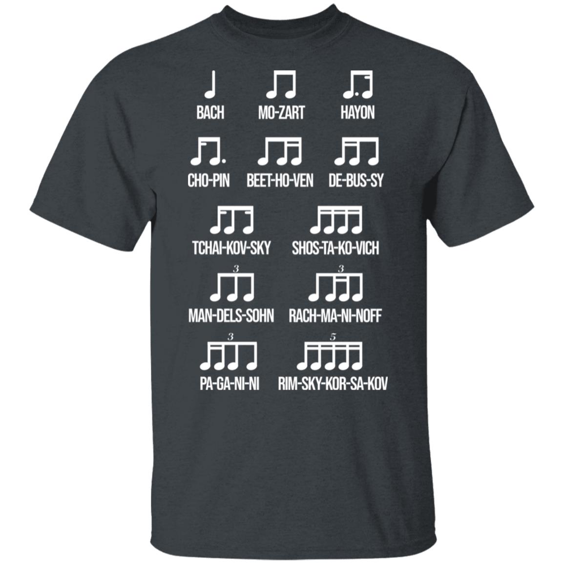 Composer Rhythm Music Gift Bach Mozart Beethoven Chopin Camiseta Shirt, Hoodie, Tank