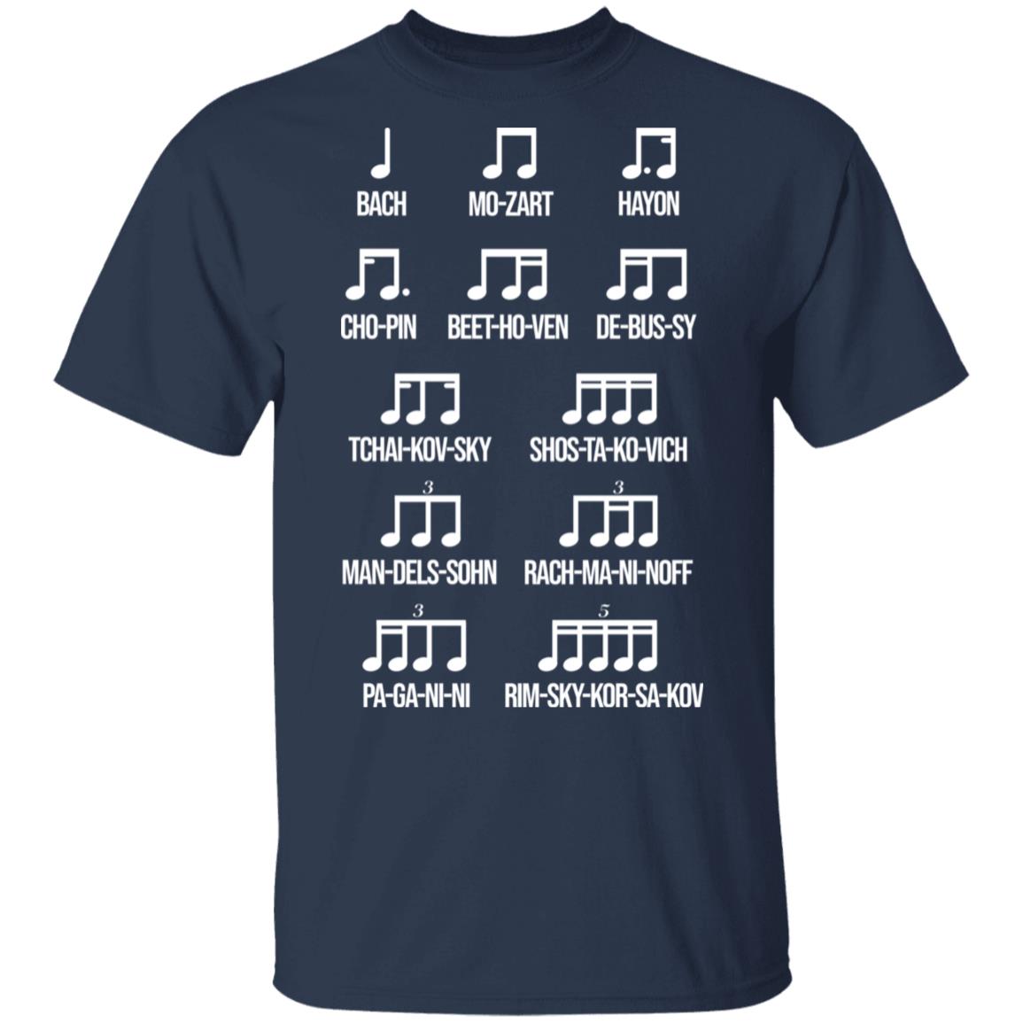 Composer Rhythm Music Gift Bach Mozart Beethoven Chopin Camiseta Shirt, Hoodie, Tank