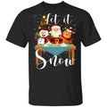 Santa Claus Reindeer Snowman Cocaine Let It Snow Shirt, Hoodie, Tank