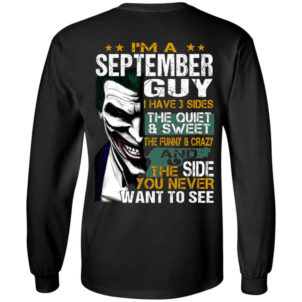 Joker September Guy Have 3 Sides The Quiet And Sweet Shirt, Hoodie, Tank