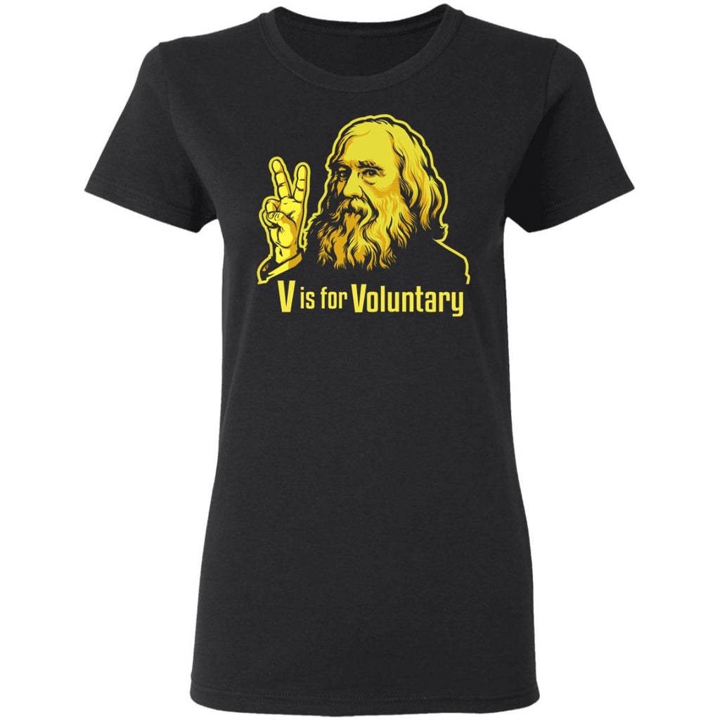 V Is For Voluntary Lysander Spooner Shirt, Hoodie, Tank