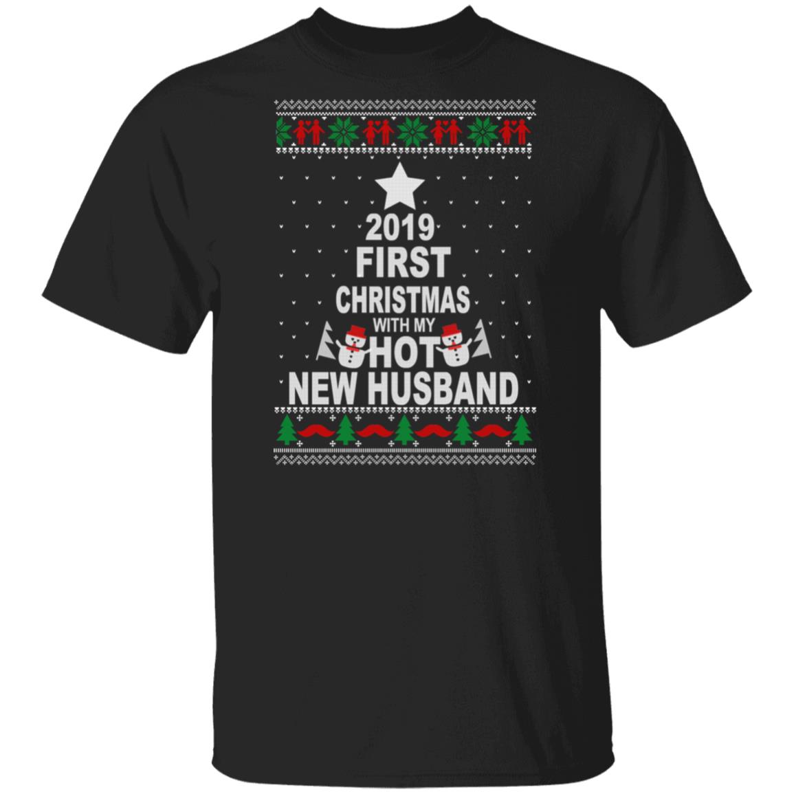 2019 First Christmas With My Hot New Husband Shirt, Hoodie, Tank