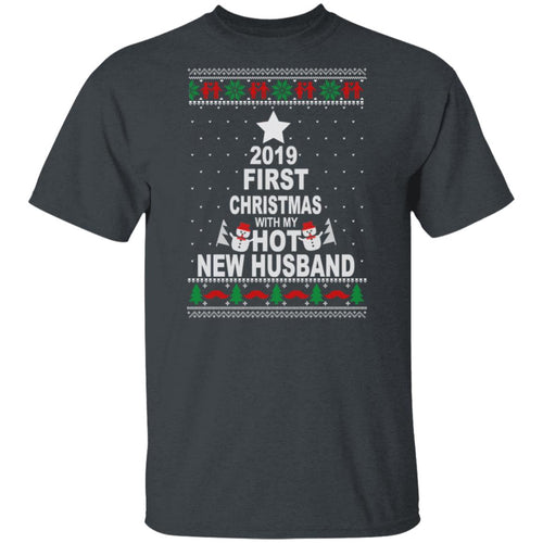 2019 First Christmas With My Hot New Husband Shirt, Hoodie, Tank