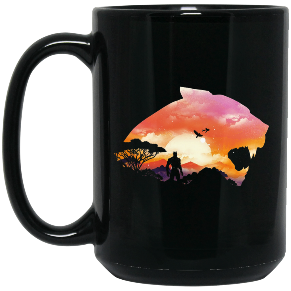 Wakanda Sunset Black Mug