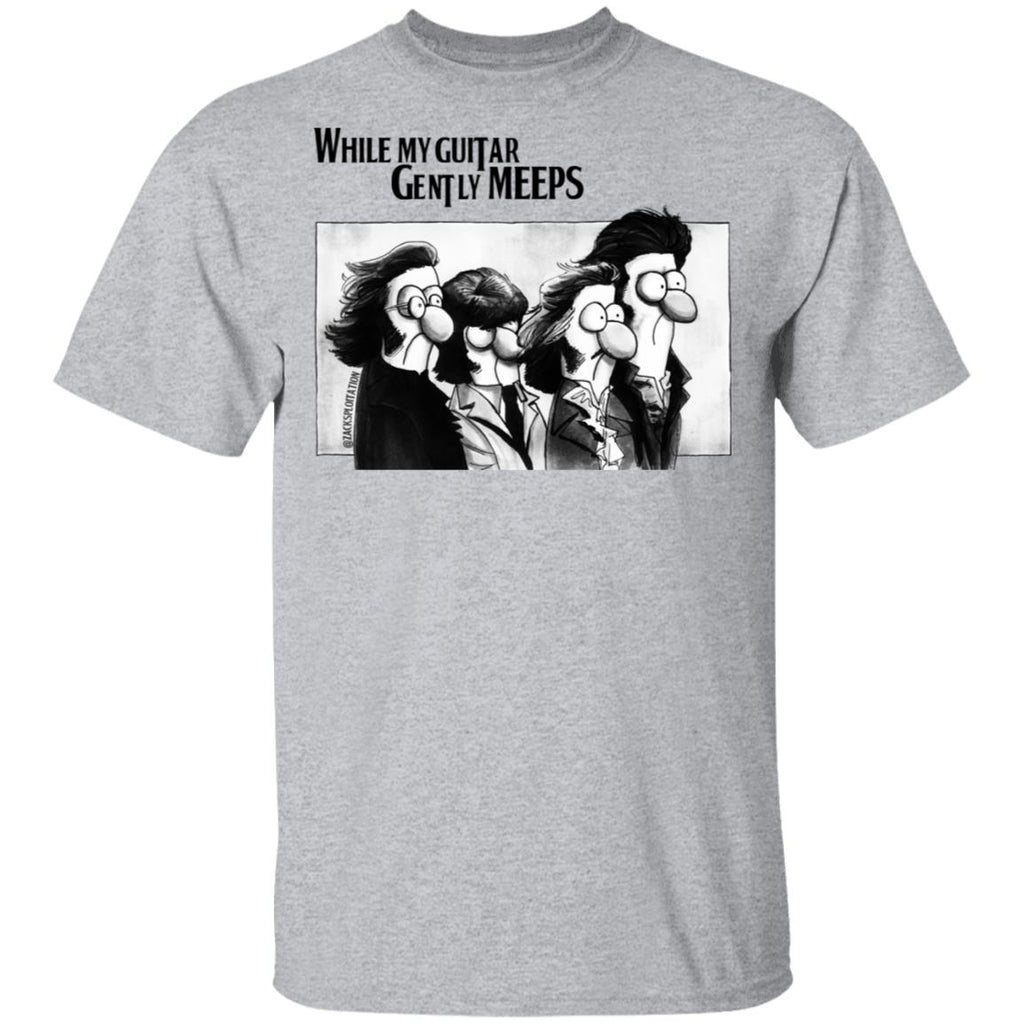 While My Guitar Gently Meeps Guitar Lovers Shirt, Hoodie, Tank