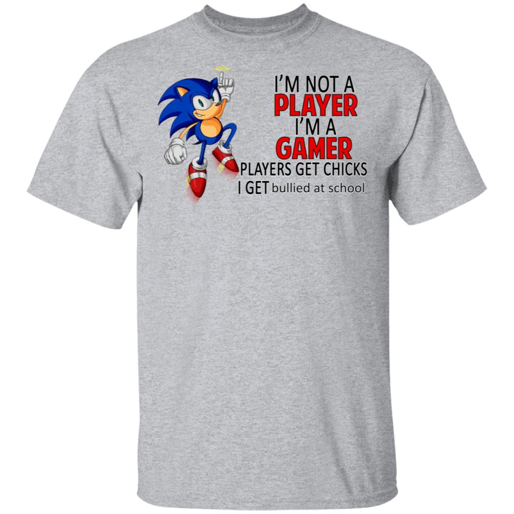 I’m Not Player I’m A Gamer Players Get Chicks I Get Bullied At School Shirt, Hoodie, Tank
