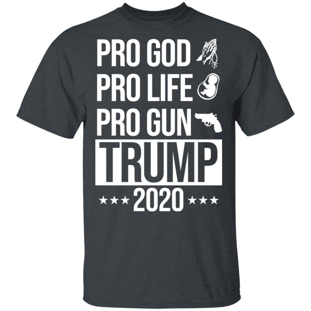 Pro God Pro Life Pro Gun Pro Donald Trump 2020 Shirt, Hoodie, Tank