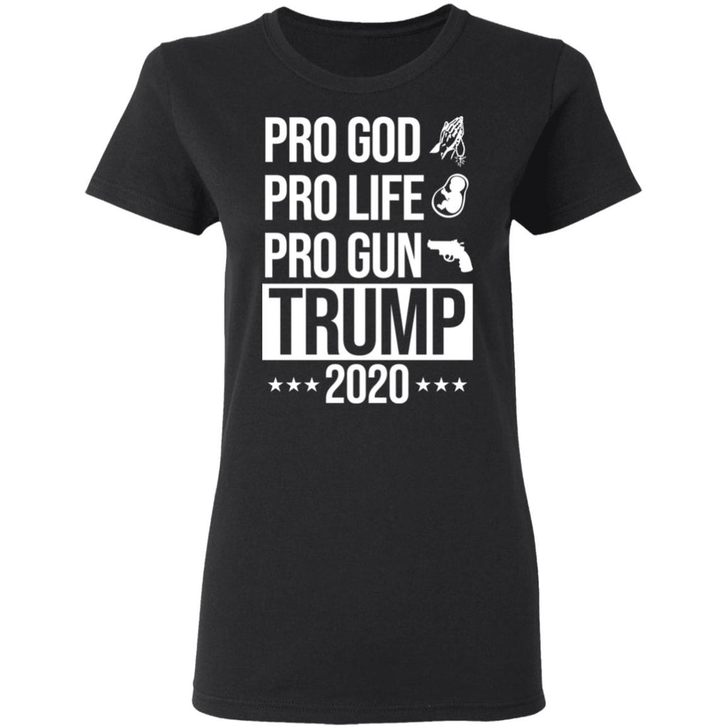 Pro God Pro Life Pro Gun Pro Donald Trump 2020 Shirt, Hoodie, Tank