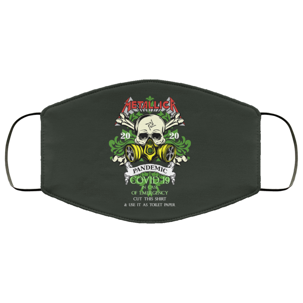 Metallica 2020 Pandemic Covid-19 In Case Of Emergency Use This Shirt As Toilet Paper Face Mask
