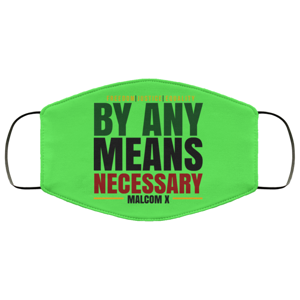 Freedom Justice Equality By Any Means Necessary Malcom X Face Mask