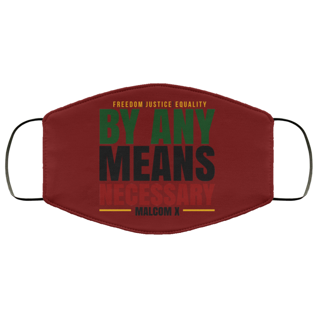 Freedom Justice Equality By Any Means Necessary Malcom X Face Mask