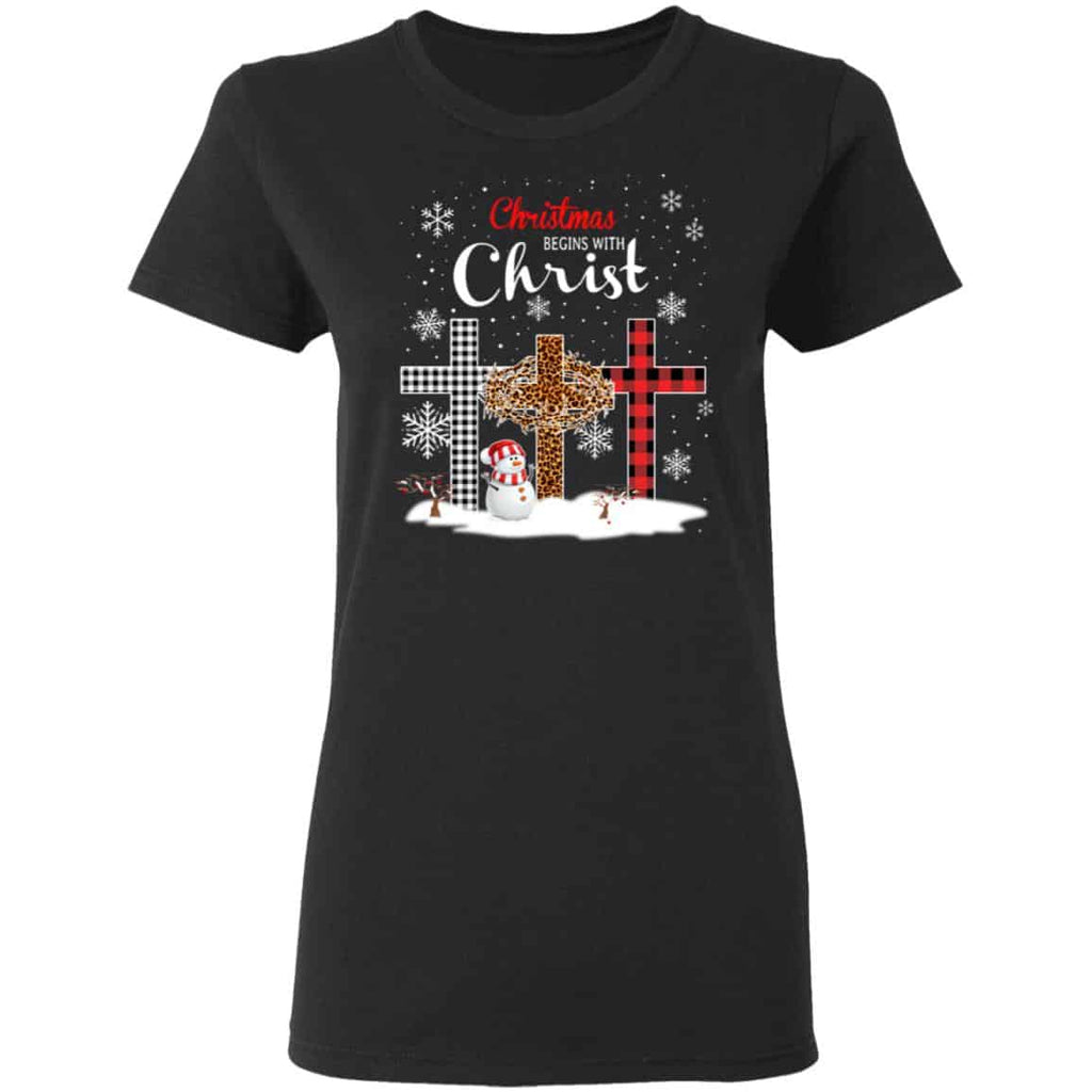 Christmas Begins With Christ Shirt, Hoodie, Tank