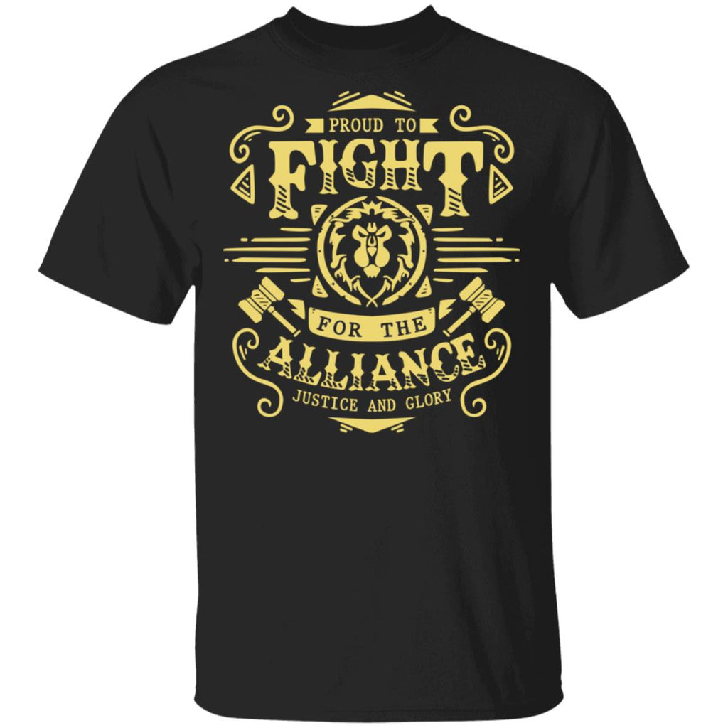 Proud To Fight For The Alliance Justice And Glory World Of Warcraft Shirt, Hoodie, Tank