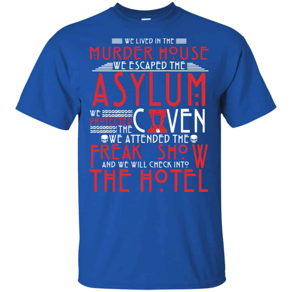 We Lived In The Murder House We Escape The Asylum Shirt, Hoodie, Tank