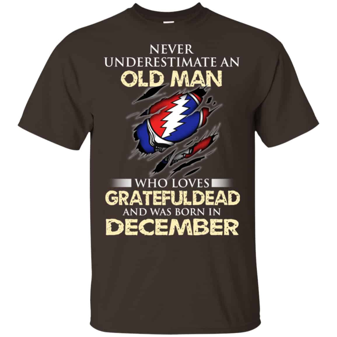 An Old Man Who Loves Grateful Dead And Was Born In December Shirt, Hoodie, Tank