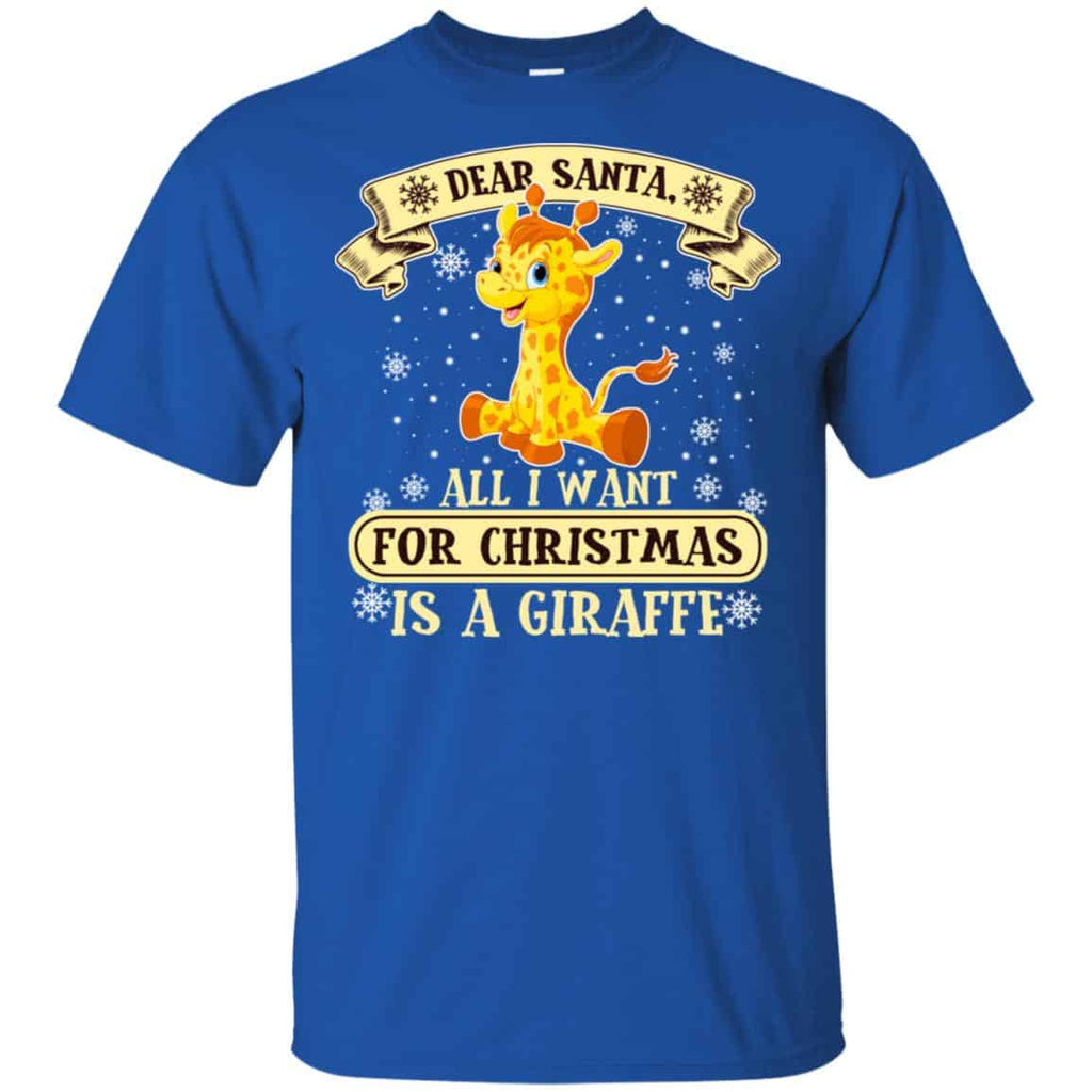 Dear Santa All I Want For Christmas Is A Giraffe T-Shirts, Hoodie, Sweater