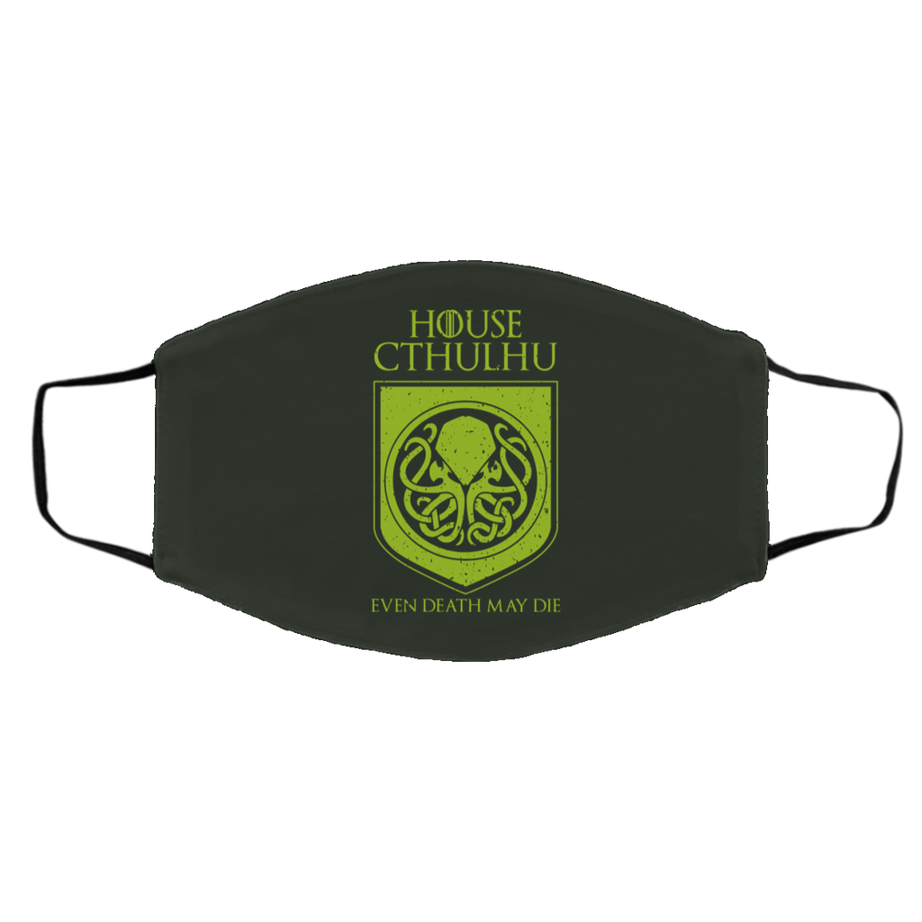 House Cthulhu Even Death May Die Face Mask