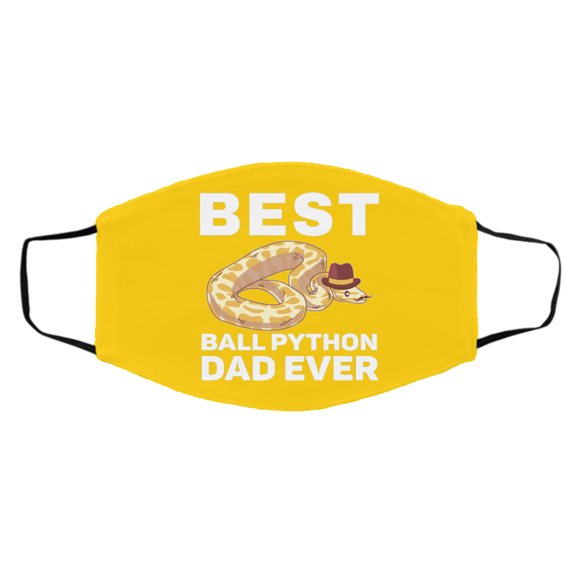 Ball Python Dad Beard Mustache Pet Snake Face Mask