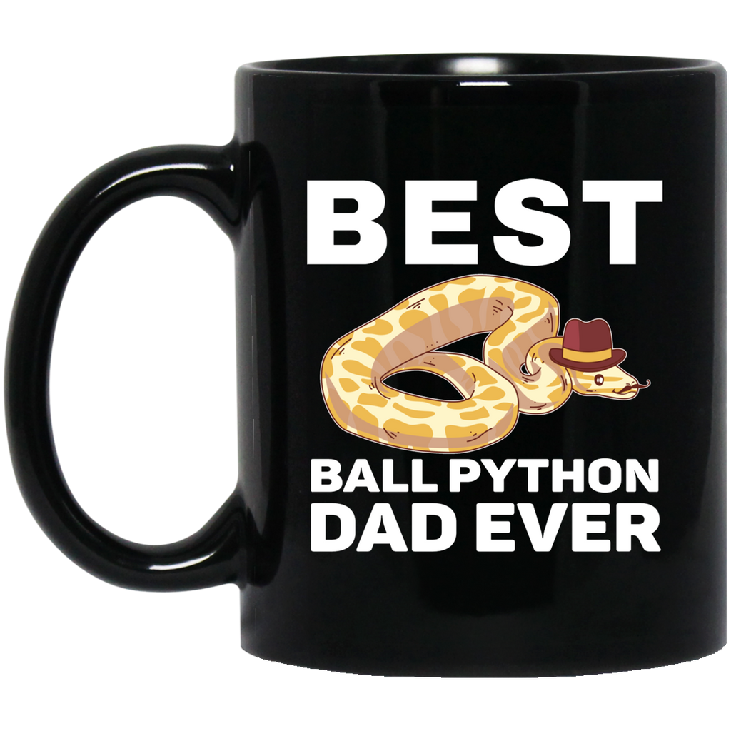 Ball Python Dad Beard Mustache Pet Snake Mug