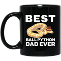 Ball Python Dad Beard Mustache Pet Snake Mug