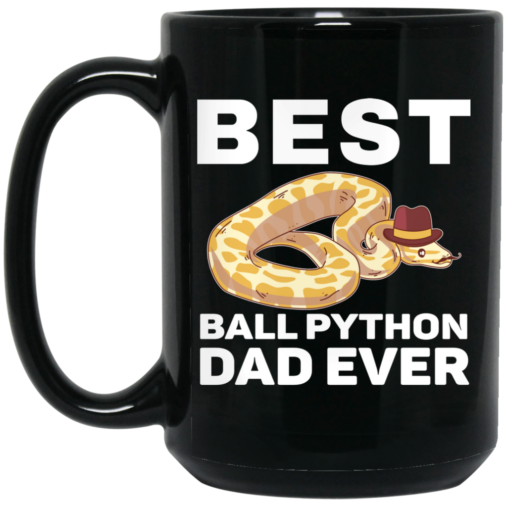 Ball Python Dad Beard Mustache Pet Snake Mug
