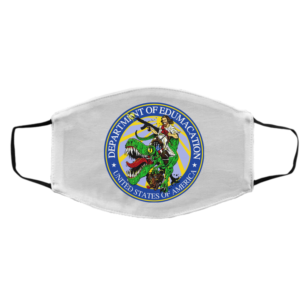Department Of Edumacation United States Of America T-Rex Jesus Face Mask