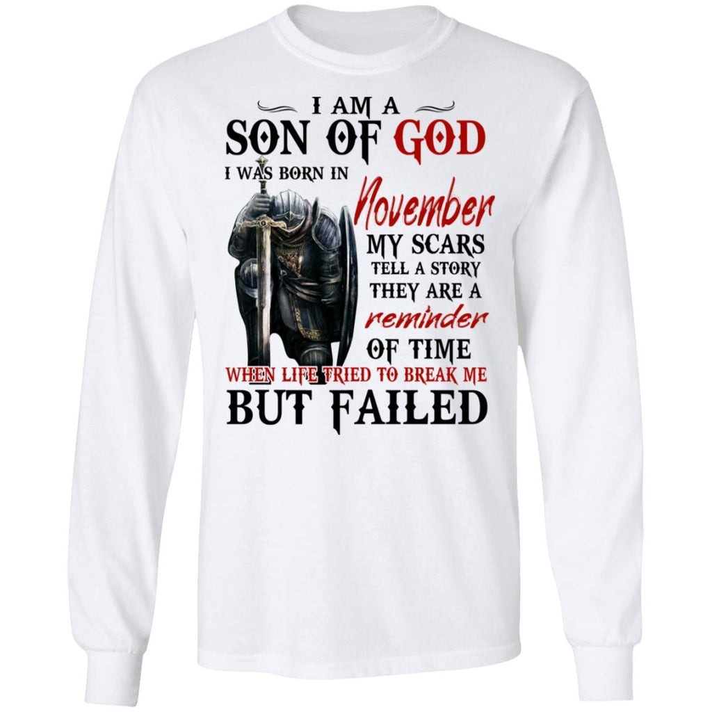 I Am A Son Of God And Was Born In November Shirt, Hoodie, Tank