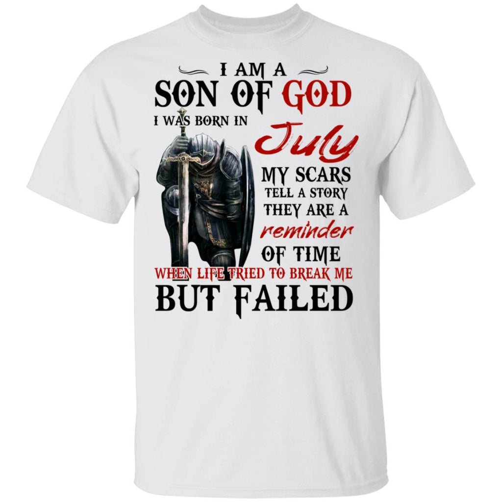 I Am A Son Of God And Was Born In July Shirt, Hoodie, Tank