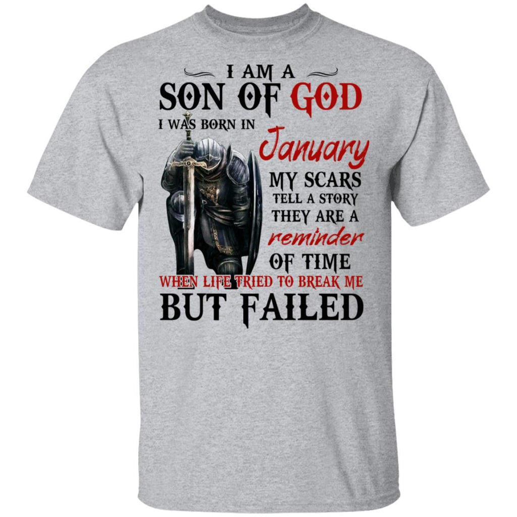 I Am A Son Of God And Was Born In January Shirt, Hoodie, Tank