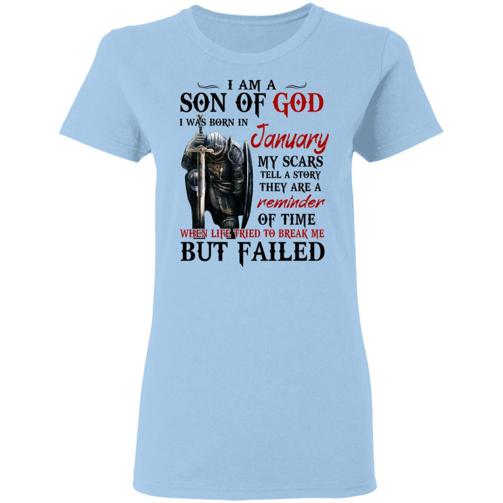I Am A Son Of God And Was Born In January Shirt, Hoodie, Tank